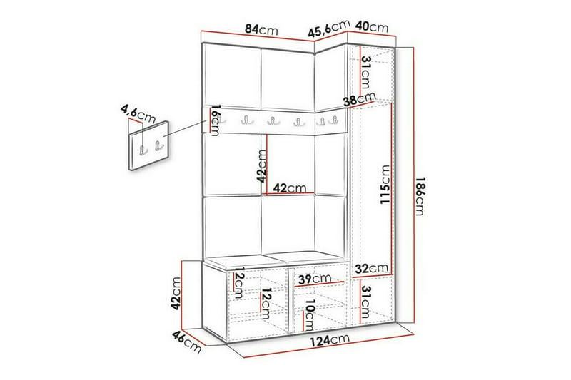 Dunvegan Highboard Graphite - Förvaring - Förvaringsmöbler - Byrå