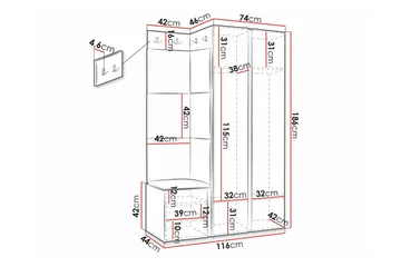Dunvegan Highboard - Svart - Förvaring - Förvaringsmöbler - Byrå