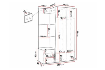 Dunvegan Highboard - Svart - Förvaring - Förvaringsmöbler - Byrå