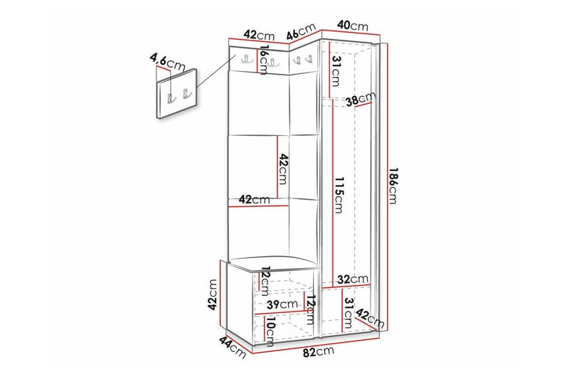 Dunvegan Highboard - Svart - Förvaring - Förvaringsmöbler - Byrå