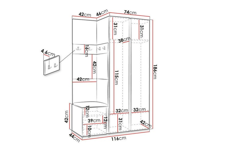 Dunvegan Highboard Svart - Förvaring - Förvaringsmöbler - Byrå