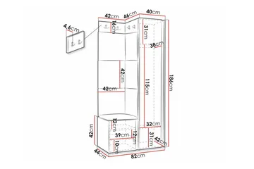 Dunvegan Highboard - Vit - Förvaring - Förvaringsmöbler - Byrå