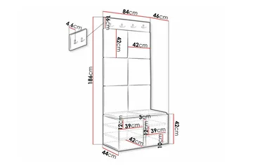 Dunvegan Highboard - Vit - Förvaring - Förvaringsmöbler - Byrå