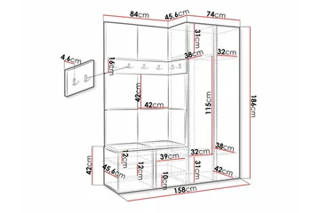 Dunvegan Highboard - Vit - Förvaring - Förvaringsmöbler - Byrå