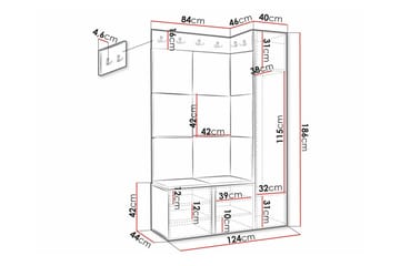 Dunvegan Highboard - Vit - Förvaring - Förvaringsmöbler - Byrå