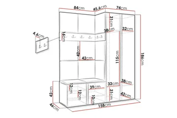Dunvegan Highboard - Vit - Förvaring - Förvaringsmöbler - Byrå