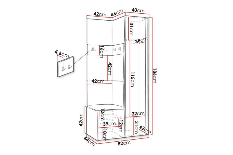 Dunvegan Highboard - Vit - Förvaring - Förvaringsmöbler - Byrå
