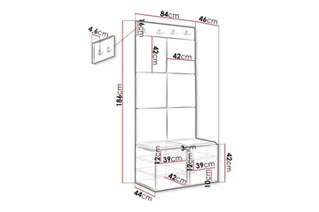 Dunvegan Highboard - Vit - Förvaring - Förvaringsmöbler - Byrå