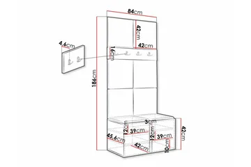Dunvegan Highboard - Vit - Förvaring - Förvaringsmöbler - Byrå