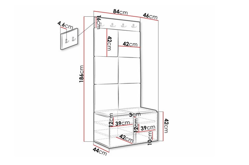 Dunvegan Highboard Vit - Förvaring - Förvaringsmöbler - Byrå