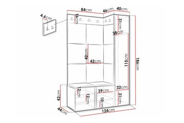 Dunvegan Highboard - Vit - Förvaring - Förvaringsmöbler - Byrå