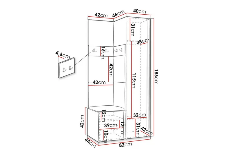 Dunvegan Highboard - Vit - Förvaring - Förvaringsmöbler - Byrå