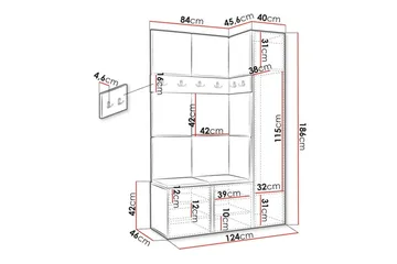 Dunvegan Highboard - Vit - Förvaring - Förvaringsmöbler - Byrå