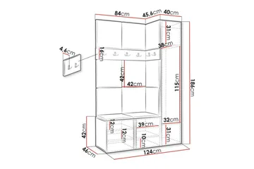 Dunvegan Highboard - Vit - Förvaring - Förvaringsmöbler - Byrå