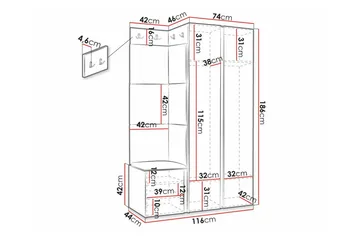 Dunvegan Highboard - Vit - Förvaring - Förvaringsmöbler - Byrå