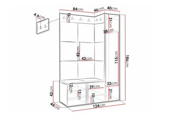 Dunvegan Highboard White - Förvaring - Förvaringsmöbler - Byrå