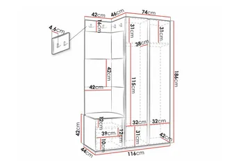 Dunvegan Highboard White - Förvaring - Förvaringsmöbler - Byrå