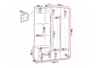 Dunvegan Highboard White - Förvaring - Förvaringsmöbler - Byrå