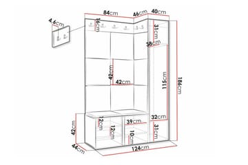 Dunvegan Highboard White - Förvaring - Förvaringsmöbler - Byrå
