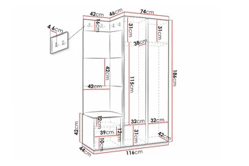 Dunvegan Highboard White - Förvaring - Förvaringsmöbler - Byrå
