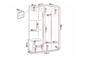Dunvegan Highboard White - Förvaring - Förvaringsmöbler - Byrå