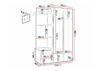 Dunvegan Highboard White - Förvaring - Förvaringsmöbler - Byrå