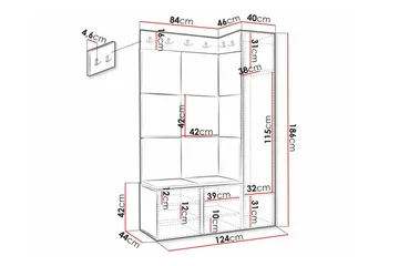Dunvegan Highboard White - Förvaring - Förvaringsmöbler - Byrå