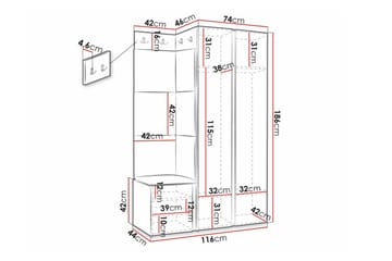 Dunvegan Highboard White - Förvaring - Förvaringsmöbler - Byrå