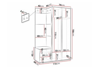 Dunvegan Highboard White - Förvaring - Förvaringsmöbler - Byrå