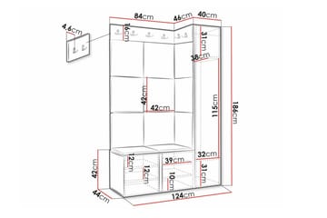Dunvegan Highboard White - Förvaring - Förvaringsmöbler - Byrå