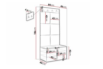 Dunvegan Highboard White - Förvaring - Förvaringsmöbler - Byrå
