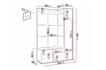 Dunvegan Highboard White - Förvaring - Förvaringsmöbler - Byrå