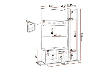 Dunvegan Highboard White - Förvaring - Förvaringsmöbler - Byrå