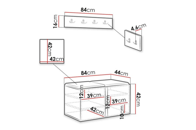 Dunvegan Highboard White - Förvaring - Förvaringsmöbler - Byrå
