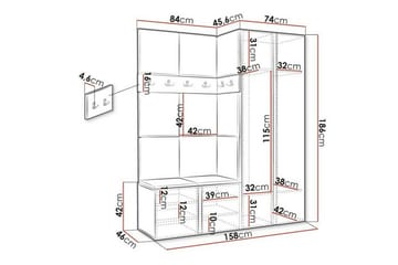 Dunvegan Highboard White - Förvaring - Förvaringsmöbler - Byrå