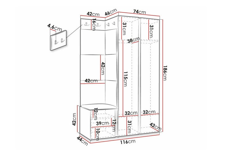 Dunvegan Highboard White - Förvaring - Förvaringsmöbler - Byrå
