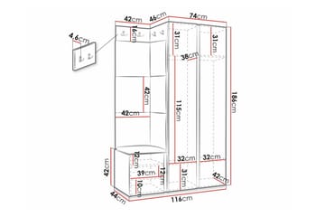 Dunvegan Highboard White - Förvaring - Förvaringsmöbler - Byrå