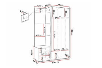 Dunvegan Highboard White - Förvaring - Förvaringsmöbler - Byrå
