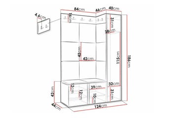 Dunvegan Highboard White - Förvaring - Förvaringsmöbler - Byrå