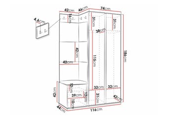 Dunvegan Highboard White - Förvaring - Förvaringsmöbler - Byrå