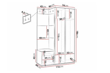 Dunvegan Highboard White - Förvaring - Förvaringsmöbler - Byrå
