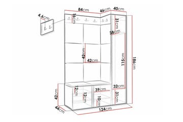 Dunvegan Highboard White - Förvaring - Förvaringsmöbler - Byrå