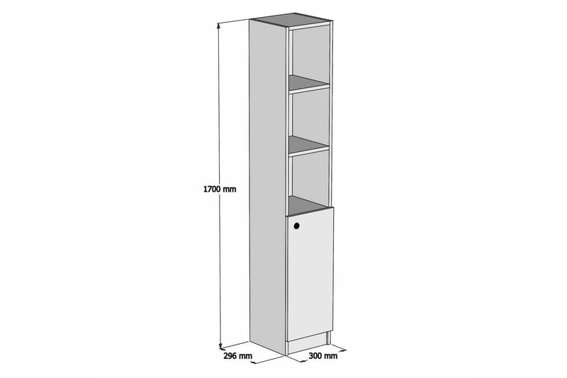 Durow Badrumsskåp 30 cm - Vit - Förvaring - Förvaringsmöbler - Byrå