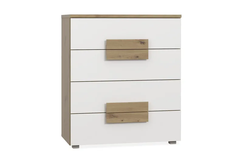 Eochar Byrå 80 cm - Brun/Vit - Förvaring - Förvaringsmöbler - Byrå