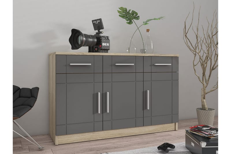 FALESTI Byrå 37x104 cm Natur/Grå - Förvaring - Förvaringsmöbler - Byrå