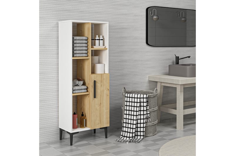 FAZELY Highboard 50x30 cm Blå/Natur/Vit - Förvaring - F�örvaringsmöbler - Byrå