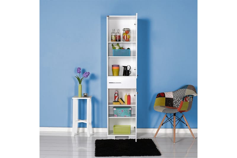 FÖRVARINGSSKÅP 45x187 cm Vit - Förvaring - Förvaringsmöbler - Byrå