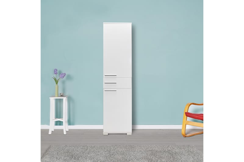 FÖRVARINGSSKÅP 45x187 cm Vit - Förvaring - Förvaringsmöbler - Byrå