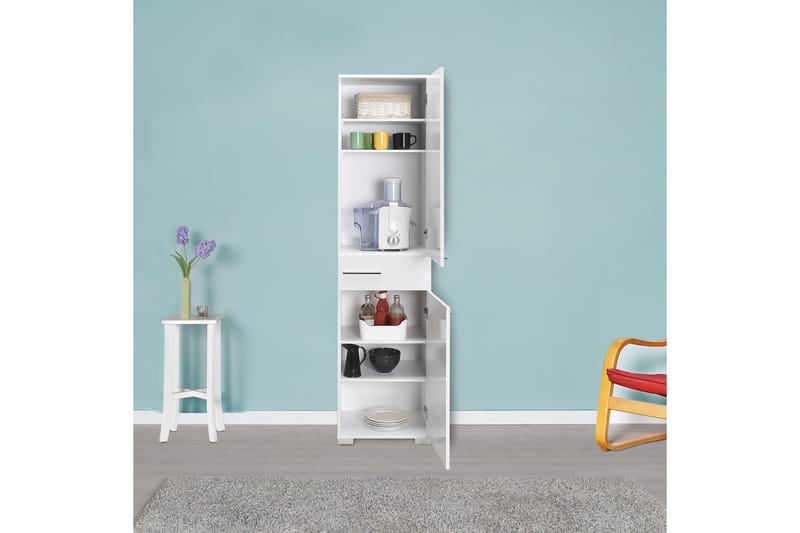 Förvaringsskåp 45x187 cm - Vit - Förvaring - Förvaringsmöbler - Byrå