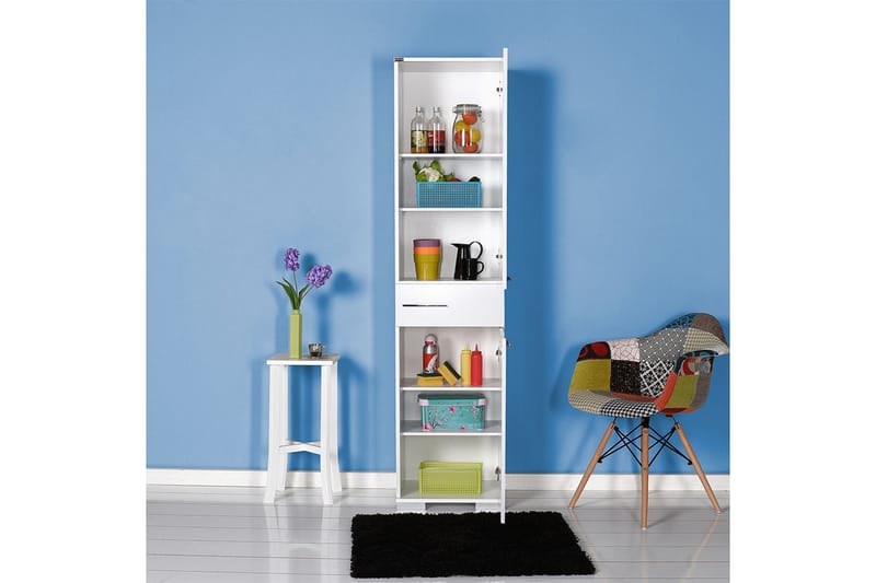 Förvaringsskåp 45x187 cm - Vit - Förvaring - Förvaringsmöbler - Byrå